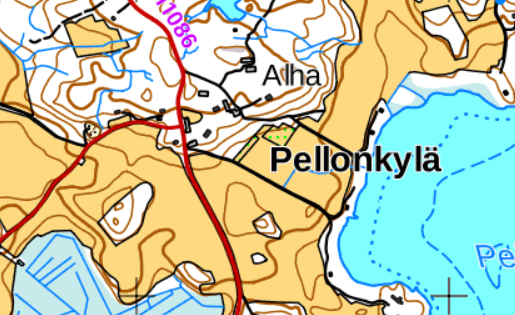Pellonkylä kartalla